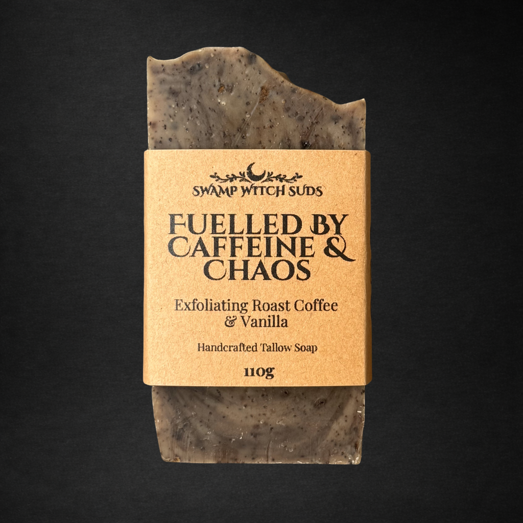 Fuelled By Caffeine & Chaos | Exfoliating Roasted Coffee & Vanilla Soap Bar 110g