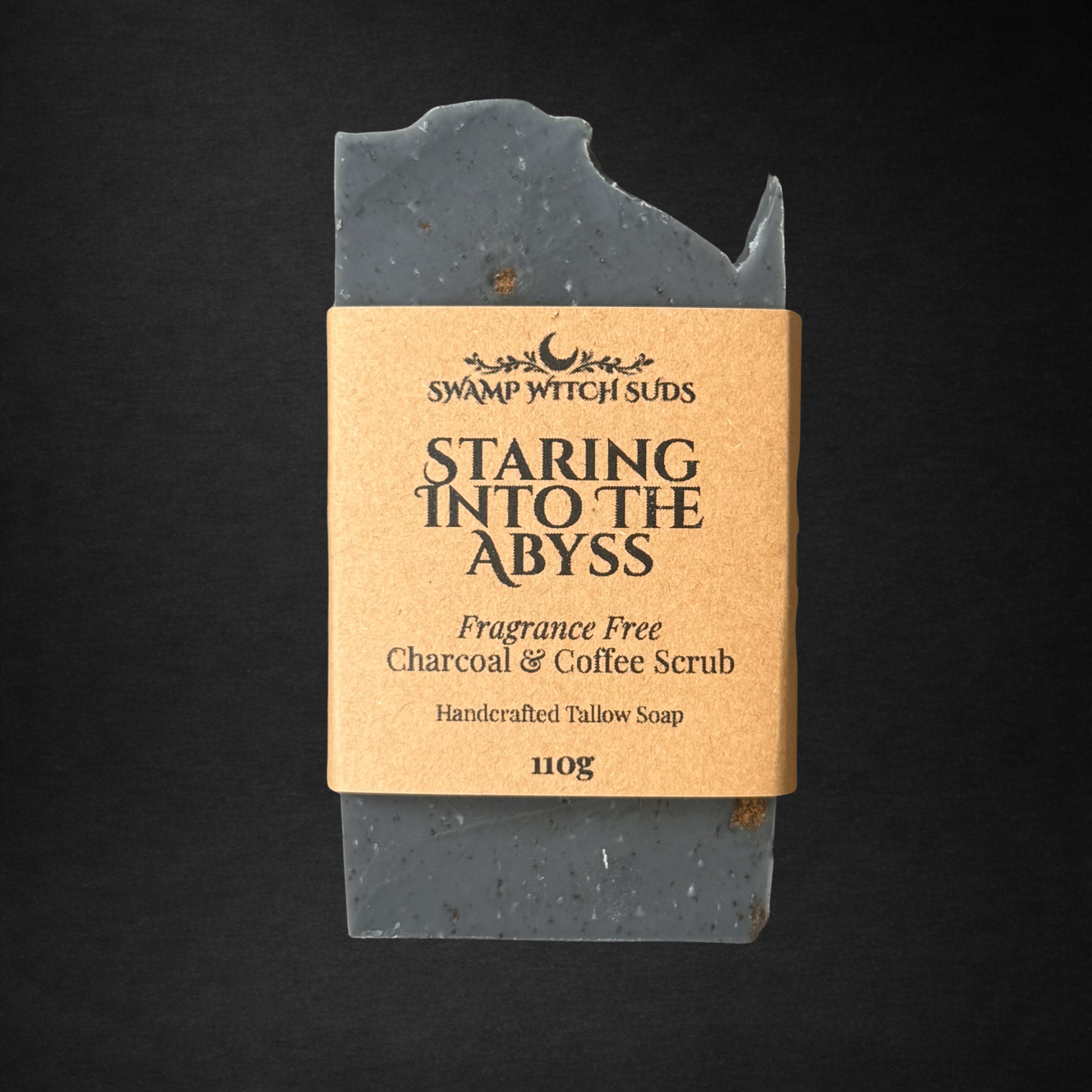 Staring Into The Abyss | Fragrance-Free Charcoal & Coffee Scrub Soap Bar 110g Main image